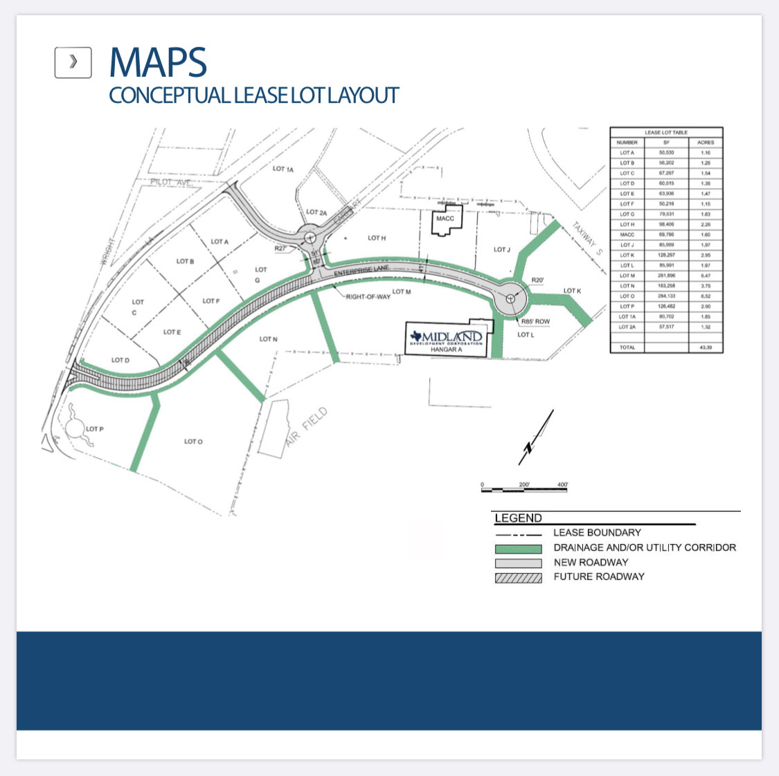 lease lot layout map