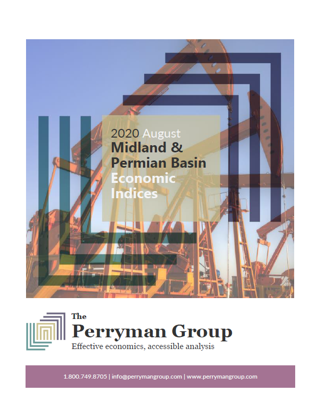 Thumbnail Image For August 2020 Midland & Permian Basin Economic Indices - The Perryman Group - Click Here To See